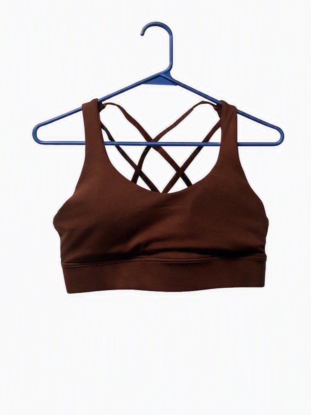Zyia Active Strappy Sports Bra – Chestnut Brown, Size Medium